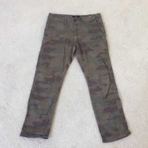 Cotton Camo Camouflage Pants, Slim/Straight, 26-28